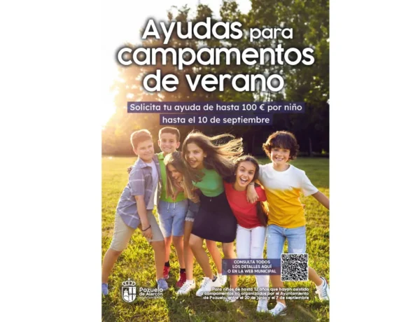 Pozuelo mantiene abierto hasta el 10 de septiembre el plazo para solicitar 100 euros por hijo para campamentos de verano